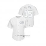 Camiseta Beisbol Hombre Cincinnati Reds Nick Senzel 2019 Players Weekend Lil Senz Replica Blanco