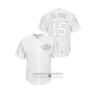 Camiseta Beisbol Hombre Cincinnati Reds Nick Senzel 2019 Players Weekend Lil Senz Replica Blanco
