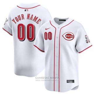 Camiseta Beisbol Hombre Cincinnati Reds Primera Limited Personalizada Blanco