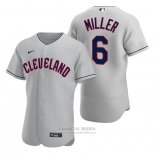 Camiseta Beisbol Hombre Cleveland Guardians Owen Miller Autentico Road Gris