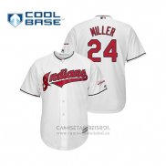 Camiseta Beisbol Hombre Cleveland Indians Andrew Miller 2019 All Star Patch Cool Base Blanco