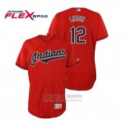 Camiseta Beisbol Hombre Cleveland Indians Francisco Lindor Flex Base Autentico Collection Alterno 2019 Rojo