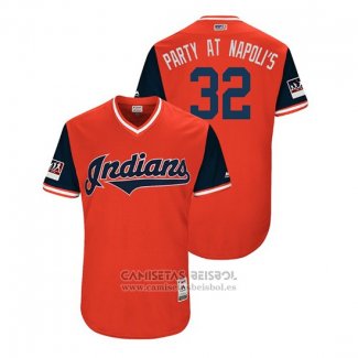 Camiseta Beisbol Hombre Cleveland Indians Mike Napoli 2018 LLWS Players Weekend Party At Napoli's Rojo