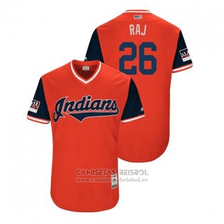 Camiseta Beisbol Hombre Cleveland Indians Rajai Davis 2018 LLWS Players Weekend Raj Rojo