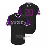 Camiseta Beisbol Hombre Colorado Rockies Ian Desmond 2018 LLWS Players Weekend Dez Negro