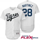Camiseta Beisbol Hombre Detroit Tigers 28 Jd Martinez Blanco Hispanic Heritage Flex Base Jugador