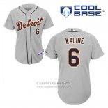 Camiseta Beisbol Hombre Detroit Tigers Al Kaline 6 Gris Cool Base