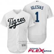 Camiseta Beisbol Hombre Detroit Tigers Blanco 1 Jose Iglesias Hispanic Heritage Flex Base Jugador