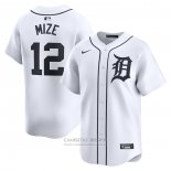 Camiseta Beisbol Hombre Detroit Tigers Casey Mize Primera Limited Blanco