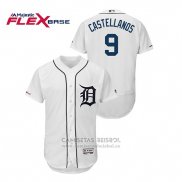 Camiseta Beisbol Hombre Detroit Tigers Nick Castellanos Flex Base Blanco