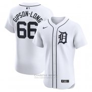 Camiseta Beisbol Hombre Detroit Tigers Sawyer Gipson-Long Primera Elite Blanco