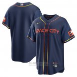 Camiseta Beisbol Hombre Houston Astros 2022 City Connect Replica Azul
