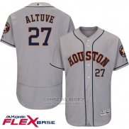 Camiseta Beisbol Hombre Houston Astros Jose Altuve Gris Flex Base