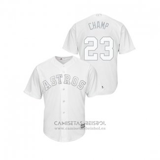 Camiseta Beisbol Hombre Houston Astros Michael Brantley 2019 Players Weekend Champ Replica Blanco