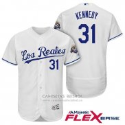 Camiseta Beisbol Hombre Kansas City Royals Ian Kennedy Blanco Flex Base