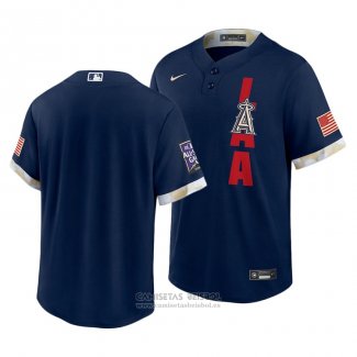 Camiseta Beisbol Hombre Los Angeles Angels 2021 All Star Replica Azul