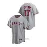 Camiseta Beisbol Hombre Los Angeles Angels Shohei Ohtani Replica Road Gris