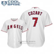 Camiseta Beisbol Hombre Los Angeles Angels Zack Cozart Cool Base Primera Blanco
