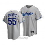 Camiseta Beisbol Hombre Los Angeles Dodgers Albert Pujols Replica Gris