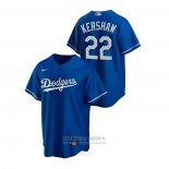 Camiseta Beisbol Hombre Los Angeles Dodgers Clayton Kershaw Replica Alterno Azul