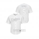 Camiseta Beisbol Hombre Los Angeles Dodgers Corey Seager 2019 Players Weekend Seags Replica Blanco