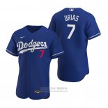 Camiseta Beisbol Hombre Los Angeles Dodgers Julio Urias Autentico 2020 Alterno Azul