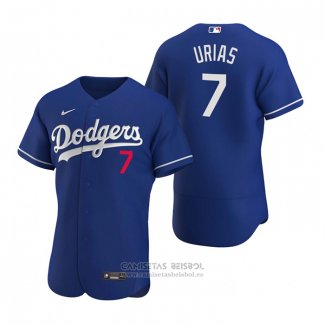 Camiseta Beisbol Hombre Los Angeles Dodgers Julio Urias Autentico 2020 Alterno Azul