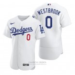 Camiseta Beisbol Hombre Los Angeles Dodgers Russell Westbrook Lakers White Authentic