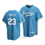 Camiseta Beisbol Hombre Los Angeles Dodgers Steven Souza Cooperstown Collection Alterno Azul