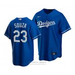 Camiseta Beisbol Hombre Los Angeles Dodgers Steven Souza Replica Azul