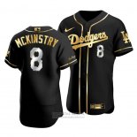 Camiseta Beisbol Hombre Los Angeles Dodgers Zach Mckinstry Golden Edition Autentico Negro