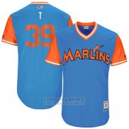 Camiseta Beisbol Hombre Miami Marlins 2017 Little League World Series Jt Riddle Azul