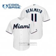 Camiseta Beisbol Hombre Miami Marlins J.t. Realmuto Cool Base Primera 2019 Blanco