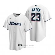 Camiseta Beisbol Hombre Miami Marlins Max Meyer Replica Primera Blanco