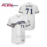 Camiseta Beisbol Hombre Milwaukee Brewers Josh Hader Autentico Flex Base Blanco