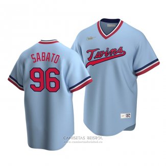 Camiseta Beisbol Hombre Minnesota Twins Aaron Sabato Cooperstown Collection Road Azul