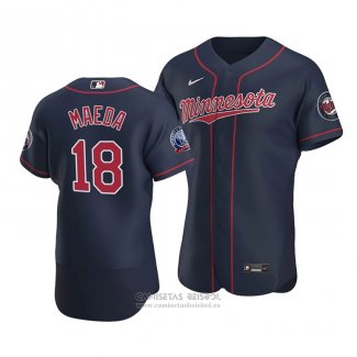 Camiseta Beisbol Hombre Minnesota Twins Kenta Maeda Autentico Alterno Azul