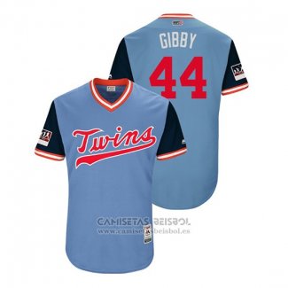 Camiseta Beisbol Hombre Minnesota Twins Kyle Gibson 2018 LLWS Players Weekend Gibby Azul