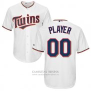 Camiseta Beisbol Hombre Minnesota Twins Personalizada Blanco