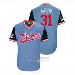 Camiseta Beisbol Hombre Minnesota Twins Tyler Austin 2018 LLWS Players Weekend Austin Azul