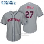 Camiseta Beisbol Hombre New York Mets 2017 Estrellas y Rayas Jeurys Familia Gris Cool Base
