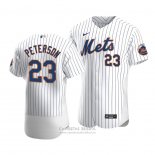 Camiseta Beisbol Hombre New York Mets David Peterson Autentico Primera Blanco