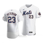 Camiseta Beisbol Hombre New York Mets David Peterson Autentico Primera Blanco