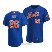 Camiseta Beisbol Hombre New York Mets Khalil Lee Autentico Alterno Azul