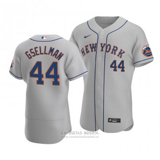 Camiseta Beisbol Hombre New York Mets Robert Gsellman Autentico Road Gris