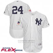 Camiseta Beisbol Hombre New York Yankees 2017 Estrellas y Rayas Gary Sanchez Blanco Flex Base