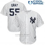 Camiseta Beisbol Hombre New York Yankees 55 Sonny Gray Blanco Primera Cool Base