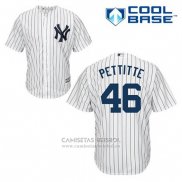 Camiseta Beisbol Hombre New York Yankees Andy Pettitte 46 Blanco Primera Cool Base