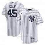 Camiseta Beisbol Hombre New York Yankees Gerrit Cole Primera Replica Blanco