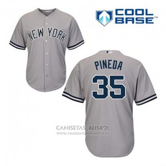 Camiseta Beisbol Hombre New York Yankees Michael Pineda 35 Gris Cool Base